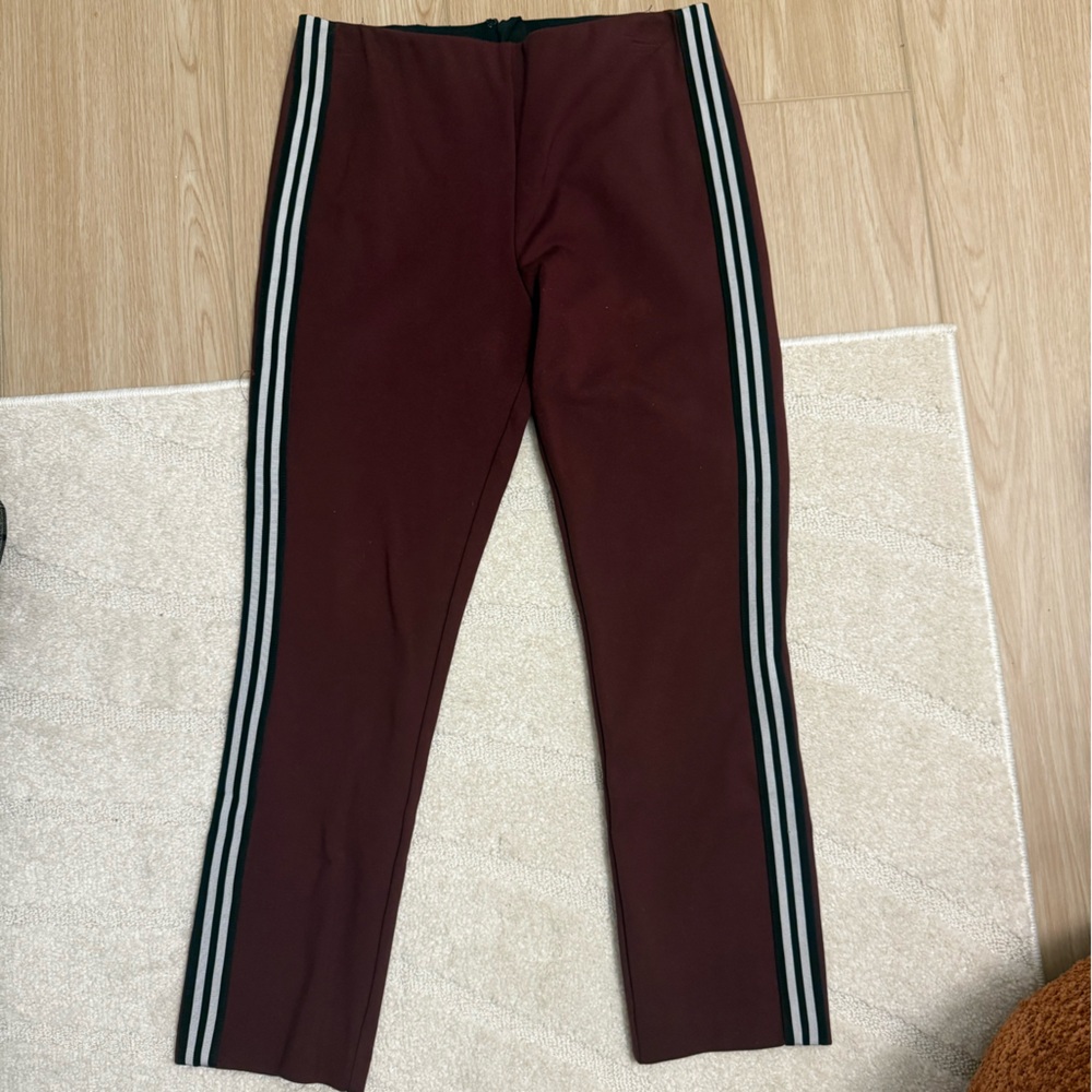 Rag & Bone Burgundy Pants with Black Trim